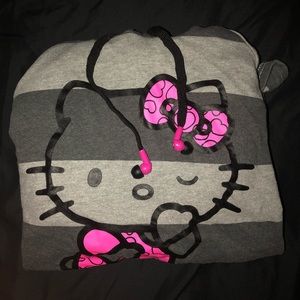 TB Hello Kitty Cropped Hoodie w/ Earbuds attached